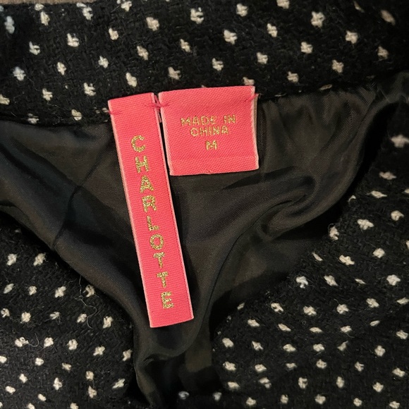 🌺Charlotte Tarantola Black and White Polka Dot Blazer - Picture 2 of 2